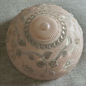 Beautiful pink pressed glass light cover